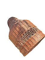 Люстра плетена кавова з лози