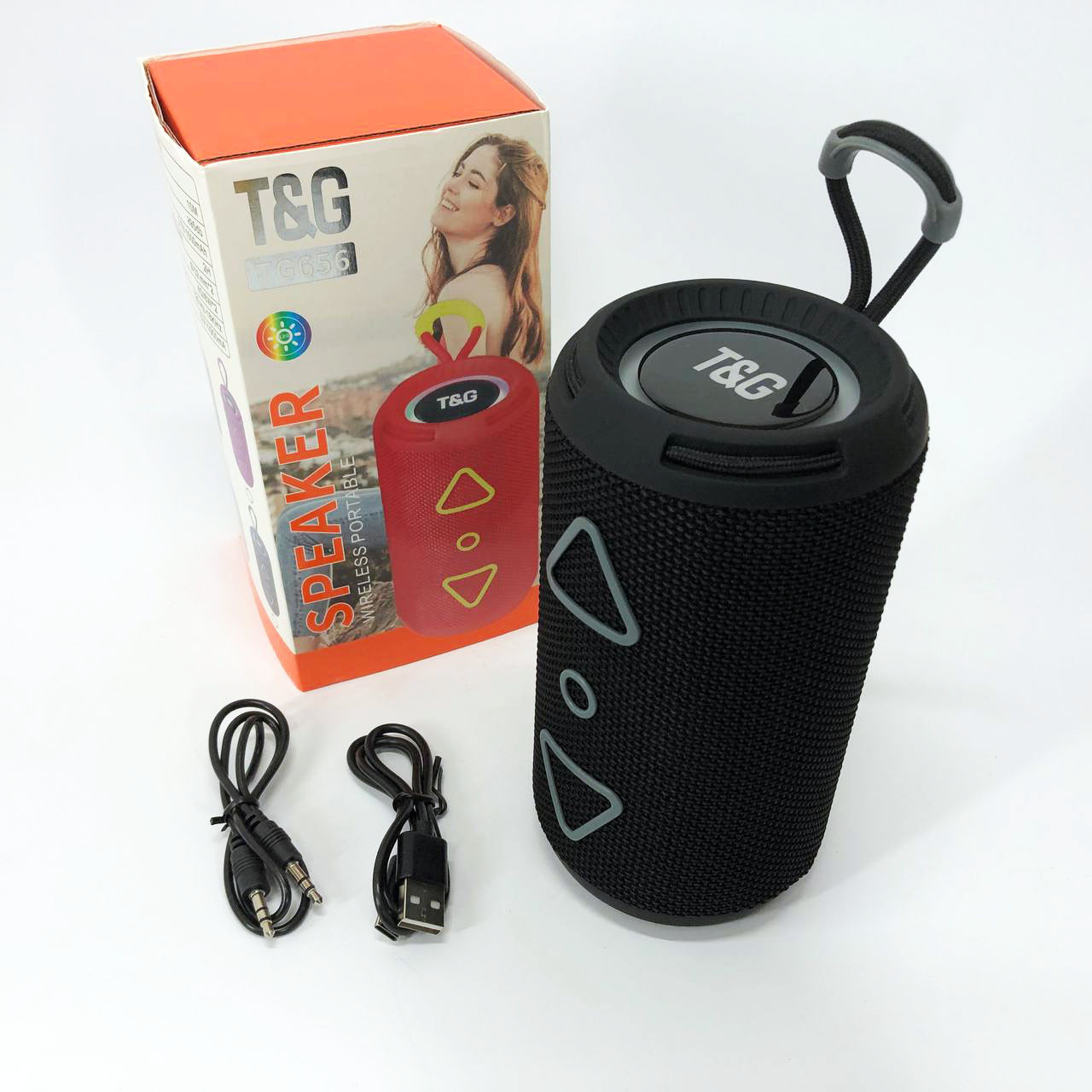 Bluetooth колонка с встроенной светодиодной подсветкой TG656, Блютуз колонка с радио TB-57, фото 1