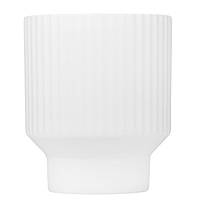 Керамічне кашпо "Елеганс" 15,5х13 см, білий колір