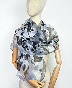 Шарф жіночий тонкий легкий весняний осінній Леона сірий