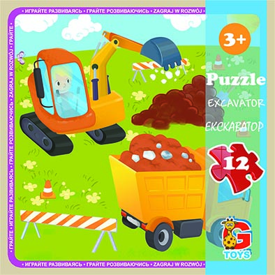 Пазли ТМ "G-Toys" із серії "Транспорт", 12 ел. М, фото 1