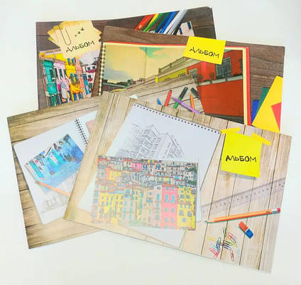 Альбом для малювання 30 аркушів "Розмалюємо світ" на скобі (АМ-003-МВ)