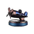 Ароматизатор освіжувач у машину Літак багаторазовий (синій) працює сонячної енергії