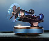 Ароматизатор освіжувач у машину Літак багаторазовий (синій) працює сонячної енергії, фото 2