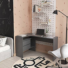 Письмовий Стіл кутовий 750х800х1200 мм Антрацит