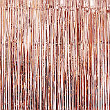 Дощик для фотозони на стіну 2 м на 1 м рожеве золото, фото 10