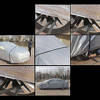 Захисний чохол-тент Lesko для авто Hatchback проти снігу дощу сонця водонепроникний 395*170*150 7 шт., фото 5