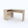 Письмовий Стіл кутовий 750х800х1200 мм Дуб Сонома, фото 4