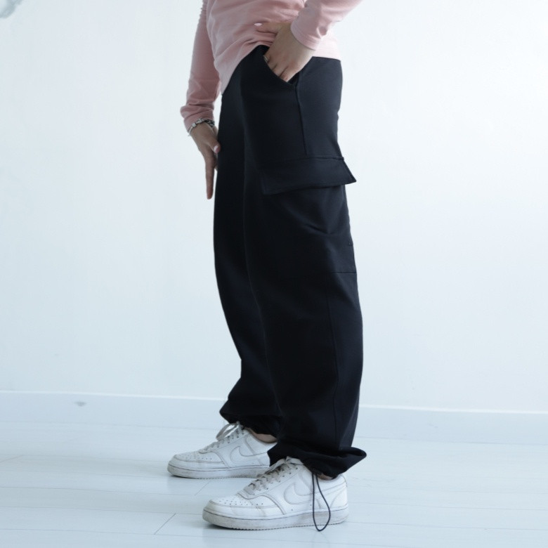 Штани Карго для дівчини GBI Teens Чорний р.140 (13763)