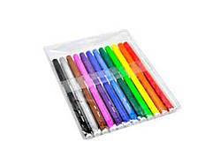 Фломастери 1690-12FM 12 кольорів 1,0мм (легко змиваються) ТМ MARCO