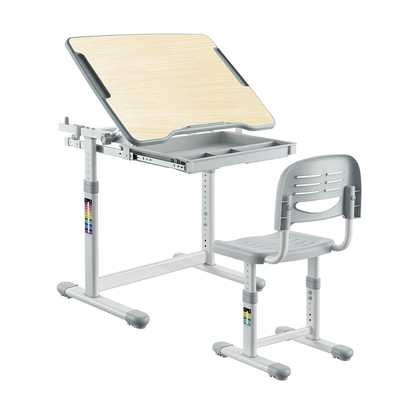 Індивідуальний комплект парта та стілець-трансформери FunDesk Sole Grey, фото 1