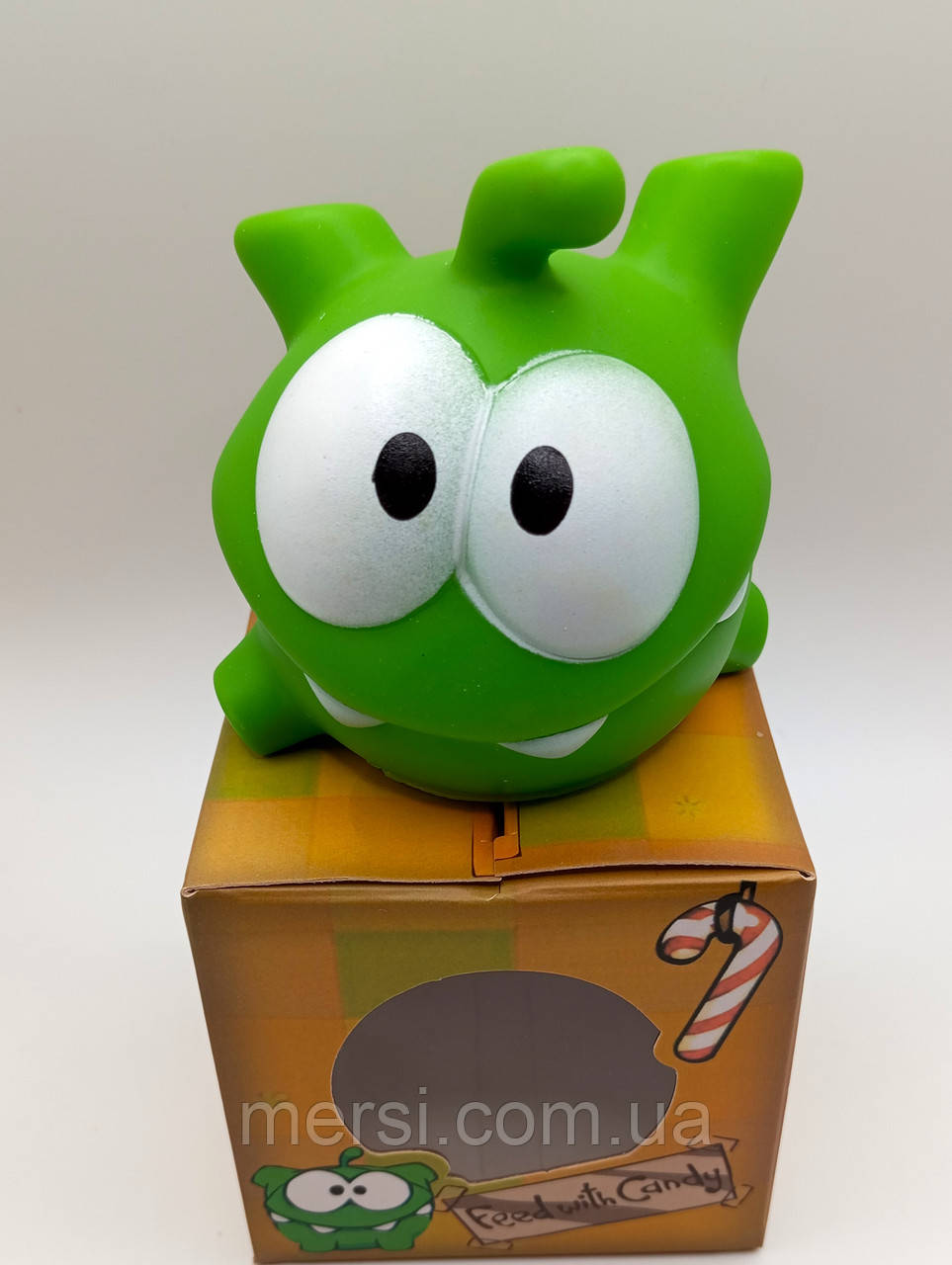 Іграшка антистрес персонаж Ам Ням гумова пищалка мультфільм №2 Cut the Rope 7,5 см