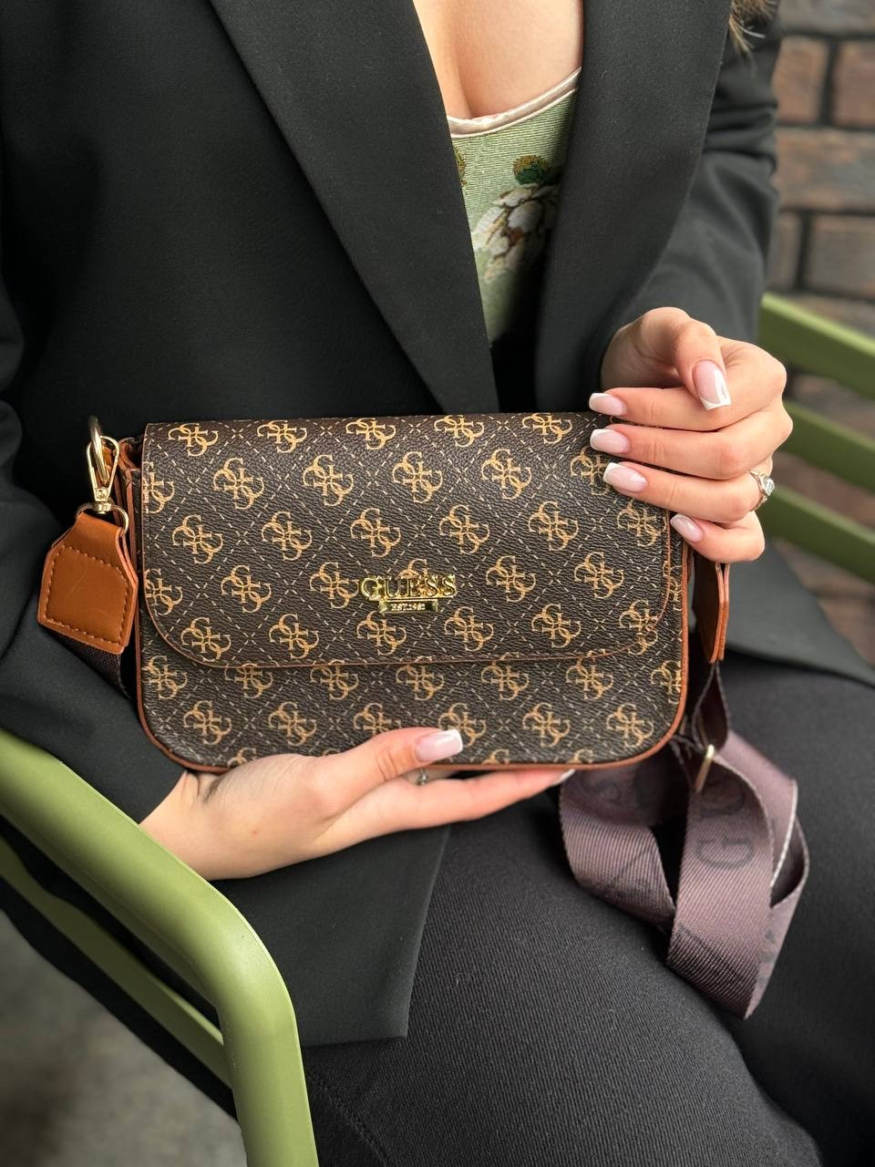 Сумка Guess коричнева, фото 1