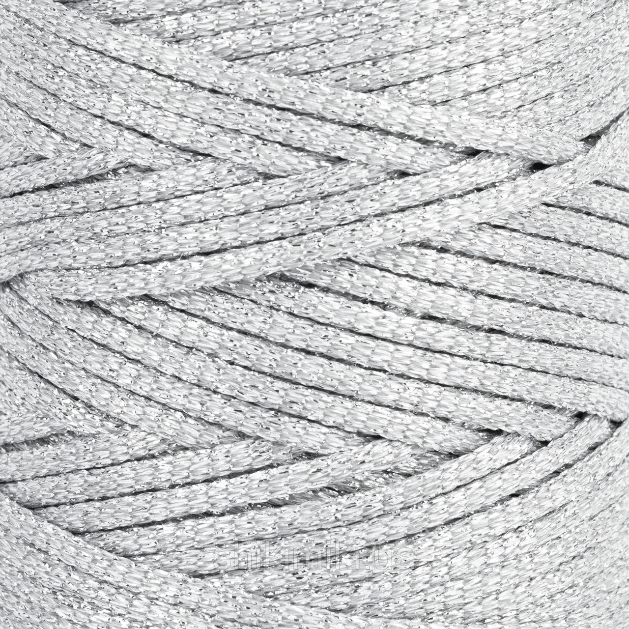 Трикотажний шнур з люрексом Knit Shine Brila, колір Срібло, фото 1