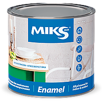 Алкідна емаль MIKS універсальна глянцева хакі, 0,9кг, фото 4