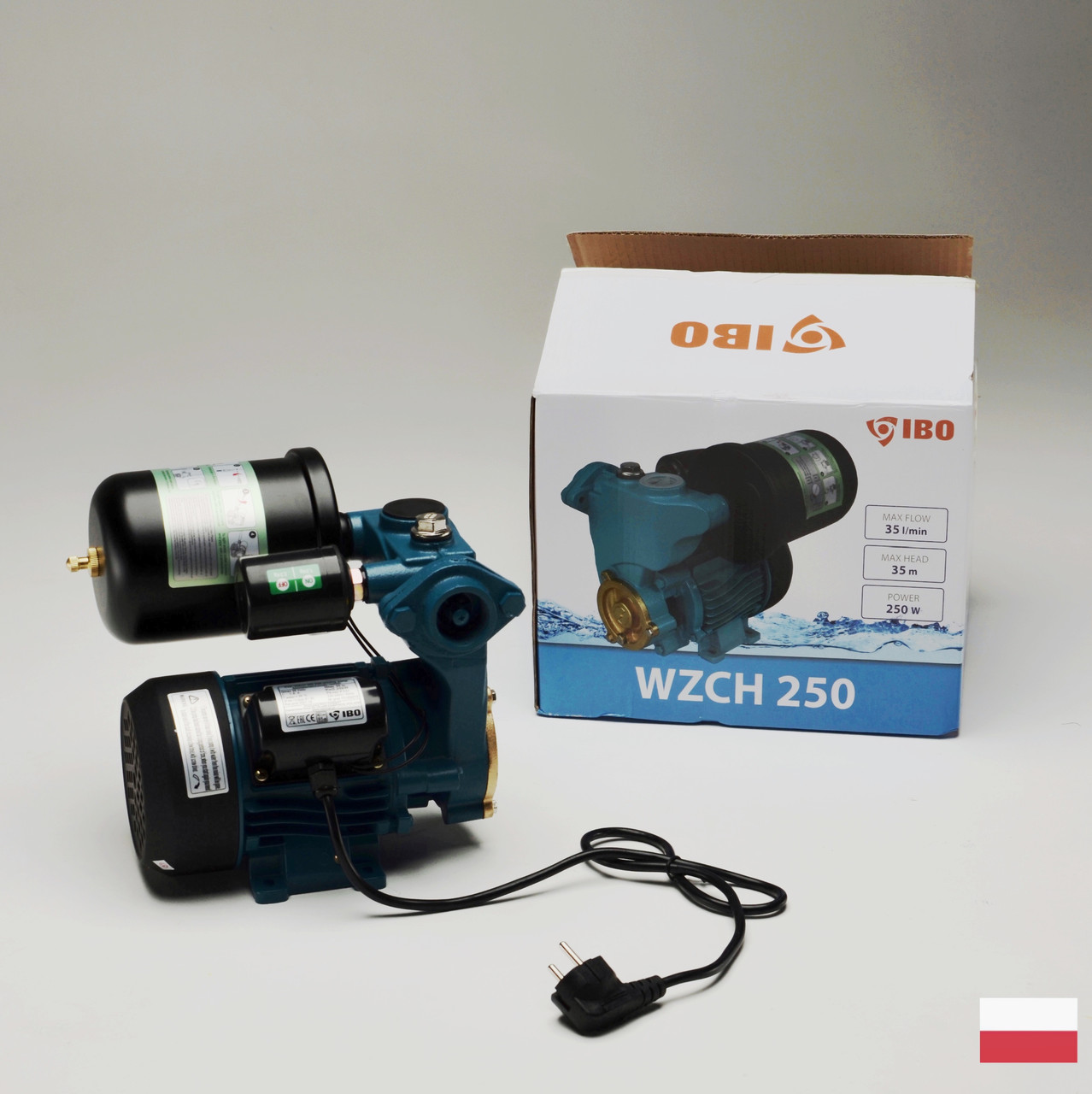 Поверхневий насос із чавуну WZCH 250 + бак 2 л