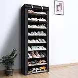 Органайзер для зберігання взуття Compages Shoes Shelf T-1099 на 9 секцій SV227, фото 3