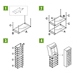 Органайзер для зберігання взуття Compages Shoes Shelf T-1099 на 9 секцій SV227, фото 6