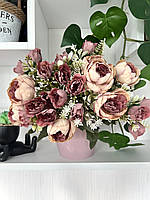 Декоративний букет півоній з добавками (32 см), фото 7