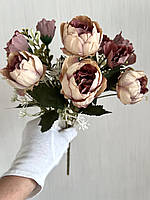 Декоративний букет півоній з добавками (32 см), фото 4