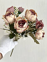Декоративний букет півоній з добавками (32 см), фото 5