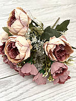 Декоративний букет півоній з добавками (32 см), фото 6