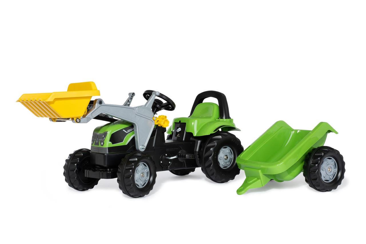 Трактор педальний з ковшем та причепом rollyKid Deutz-Fahr 5115 TB Rolly Toys 023196
