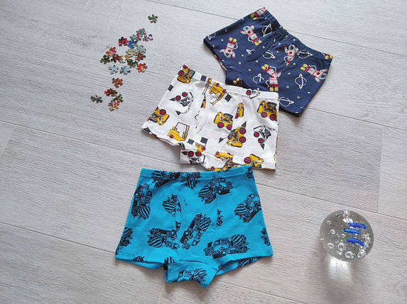 Комплект трусів боксери на хлопчика 3-7 років 3 штуки арт. ТМ13, фото 1
