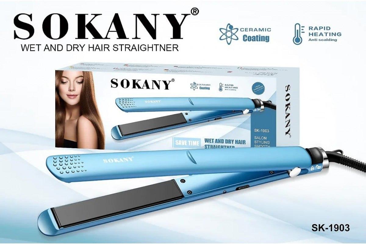Праска для волосся керамічна Sokany SK-1903 щипці для вирівнювання волосся