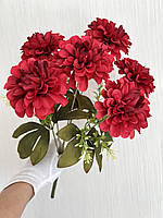 Штучні георгіни. Букет штучних георгін ( червоні, 42 см), фото 3