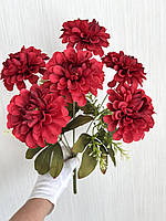 Штучні георгіни. Букет штучних георгін ( червоні, 42 см), фото 4
