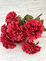 Штучні георгіни. Букет штучних георгін ( червоні, 42 см), фото 6