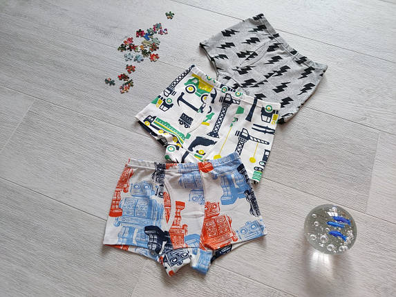 Набір трусів боксери для хлопчика 6-7 років 3 штуки, арт. ТМ09, фото 1