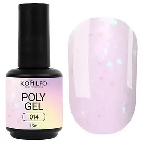 Полігель для нігтів Komilfo PolyGel 014 з поталлю, 15 мл