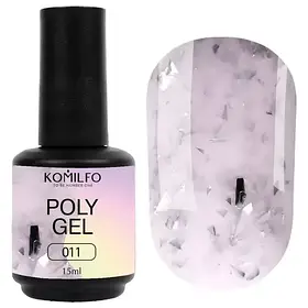 Полігель для нігтів Komilfo PolyGel 011 з поталлю, 15 мл