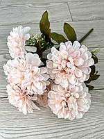 Штучні георгіни. Букет штучних георгін (ніжно-рожеві, 42 см), фото 9