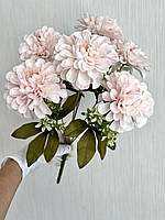 Штучні георгіни. Букет штучних георгін (ніжно-рожеві, 42 см), фото 3