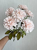 Штучні георгіни. Букет штучних георгін (ніжно-рожеві, 42 см), фото 5