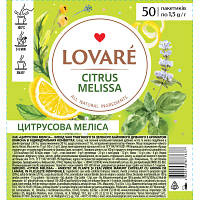 Оригінал! Чай Lovare Citrus Melissa 50х1.5 г (lv.77637) - Вища Якість!