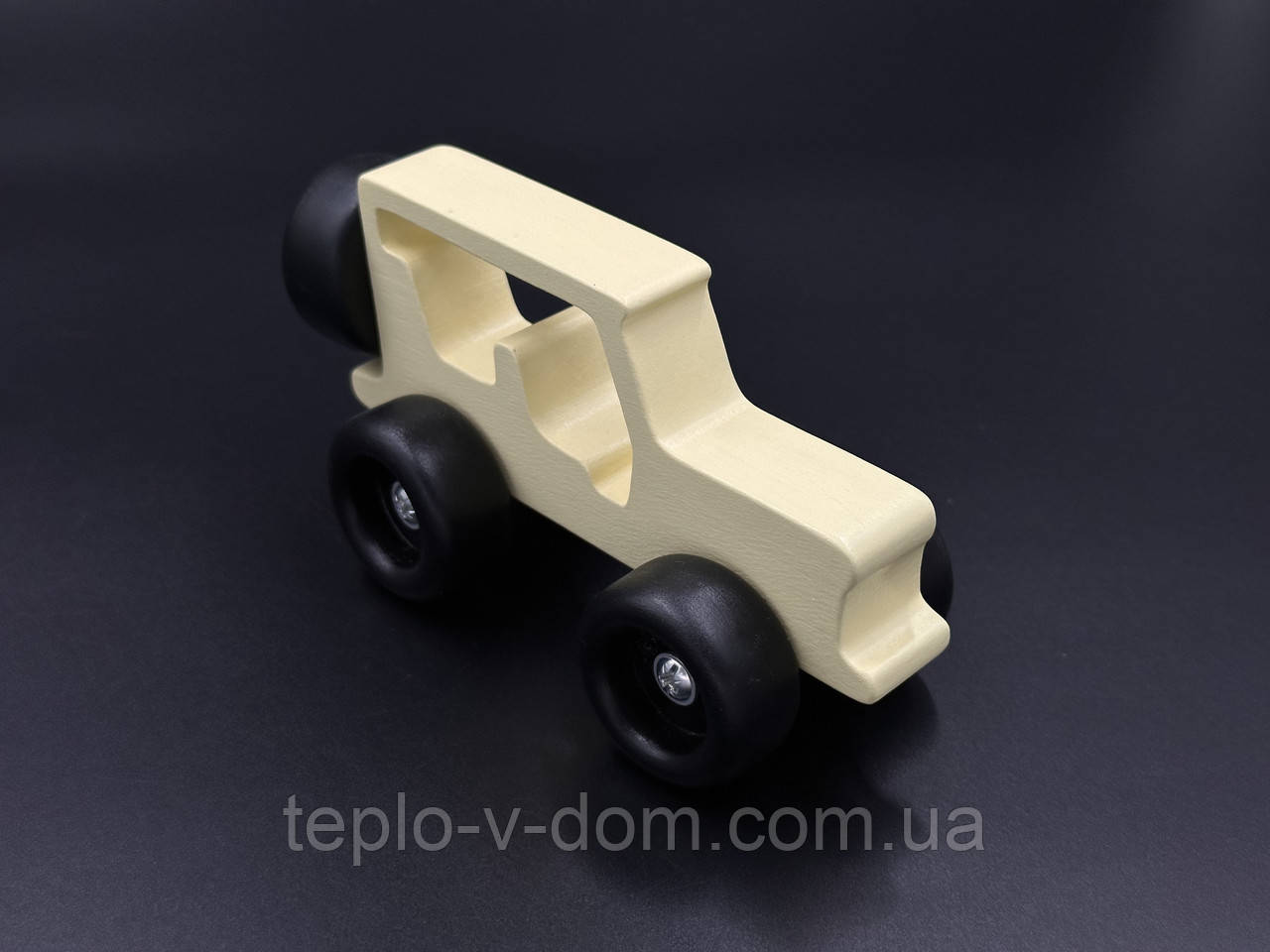 Дерев'яна дитяча іграшка "Джип" Бежевий