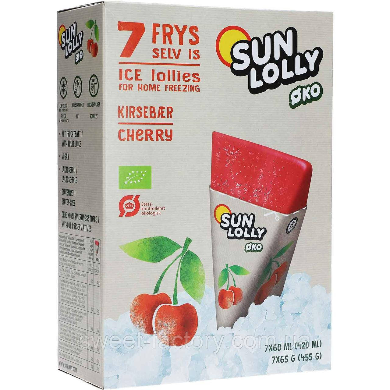 Фруктовий лід Sun Lolly Ice Lollies Cherry 7s 455g, фото 1