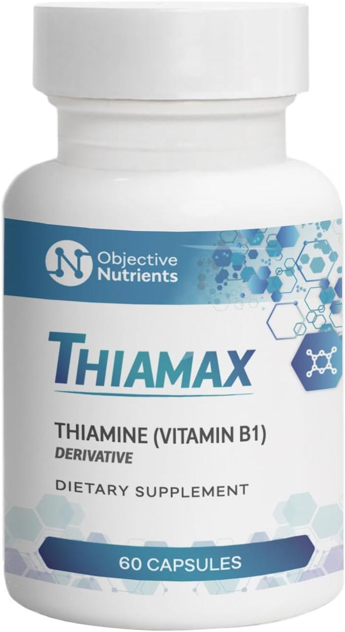 Objective Nutrients Thiamax / Тіамакс біодоступний вітамін Б1 60 капсул 12/25