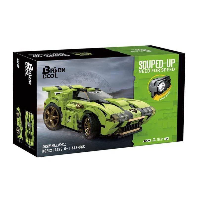 Конструктор KC 202 “Спортивна машинка”, 443 деталі, інерція, масштаб 1:24