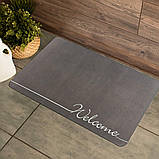 Вологопоглинаючий килимок сірий "Welcome" 38*58CM*3MM (D) SW-00001559, фото 6