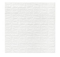 Самоклеюча декоративна 3D панель 700x770x7мм Біла цегла (ZW-1)