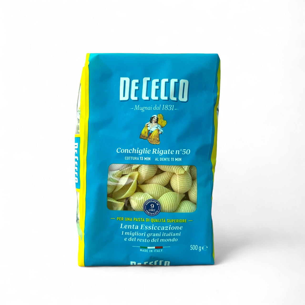 Макароны De Cecco Conchiglie Rigate n.50, ракушки 500 г., фото 1