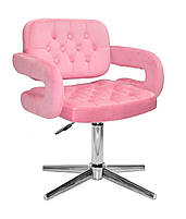 Крісло Gor Modern Base фрезовий велюр В-1025, на хромованій хрестовині зі стопками, фото 4