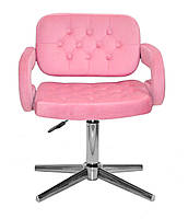 Крісло Gor Modern Base фрезовий велюр В-1025, на хромованій хрестовині зі стопками, фото 3