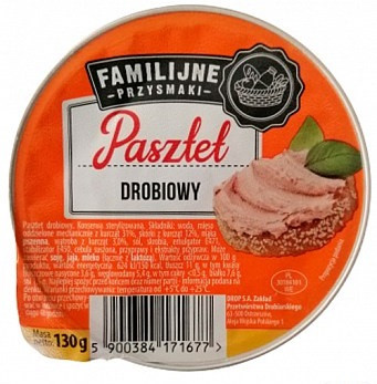 Паштет Курячий Pasztet Drobiowy Familijne Przysmaki 130 г Польща