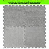 Підлога-пазл плюшевий СВІТЛО-СІРИЙ 30*30*1cm (D) SW-00002080, фото 7